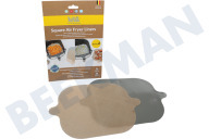 NoStik  1 FFF 699 Square Air Fryer Liner, 2 stuks geschikt voor o.a. Bak- & Beschermfolie, 2 stuks