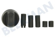 Pelgrim Microgolfoven Knop geschikt voor o.a. Incl. adapters Van oven, fornuis, kookplaat zwart geschikt voor o.a. Incl. adapters