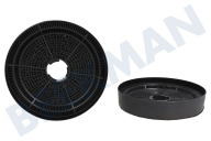 Zanussi 9029866069 Dampkap Filter geschikt voor o.a. MCFB52, DVE5971HB, ZFV819K Koolstof, 2 stuks, Long Life geschikt voor o.a. MCFB52, DVE5971HB, ZFV819K