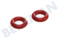 Ufesa 425970, 00425970 Koffiezetapparaat O-ring geschikt voor o.a. TK52001, TK52002, TK54001 Siliconen, rood -4mm- geschikt voor o.a. TK52001, TK52002, TK54001
