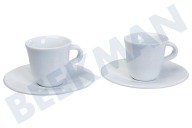 DeLonghi 5513283721 Koffie apparaat DLSC308 Porseleinen Espressokopjes geschikt voor o.a. Warme dranken