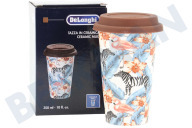 DeLonghi 5513284511 DLSC067 Koffiezetapparaat Thermosbeker geschikt voor o.a. Animals, 300 ml Keramische beker met dubbele wand geschikt voor o.a. Animals, 300 ml