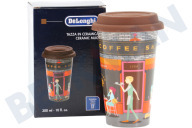 DLSC066 Thermosbeker geschikt voor o.a. Coffee Shop, 300 ml Keramische beker met dubbele wand