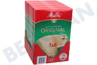 Melitta  6771611 Koffiefilter bruin 1X6, 40 stuks geschikt voor o.a. grootte 1x6