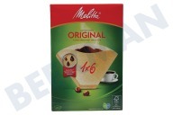 Melitta Koffie zetter 6626815 Koffiefilter bruin 1X6, 40 stuks geschikt voor o.a. grootte 1x6