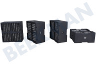 Whirlpool C00644853 Afzuigkap Filter geschikt voor o.a. WVH92K, PVH92BKF Carbon, 4 stuks geschikt voor o.a. WVH92K, PVH92BKF