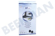 Eurofilter FKS169(2pcs) Dampkap Filter geschikt voor o.a. o.a. DKF 42 koolstof 1 ronde zijde geschikt voor o.a. o.a. DKF 42