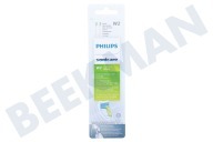 Philips HX6062/10  Tandenborstelset geschikt voor o.a. Sonicare W2 Optimal White opzetborstels, 2 stuks geschikt voor o.a. Sonicare