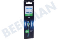Philips HX6064/88  Tandenborstelset geschikt voor o.a. Sonicare Optimal White opzetborstels, 4 stuks, zwart geschikt voor o.a. Sonicare