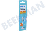 Philips HX6044/90  Tandenborstelset geschikt voor o.a. Sonicare For Kids Sonicare For Kids opzetborstels, 4 stuks, wit geschikt voor o.a. Sonicare For Kids