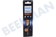 Philips HX9092/88  Tandenborstelset geschikt voor o.a. Sonicare Premium All-in-One A3 opzetborstels, 2 stuks, zwart geschikt voor o.a. Sonicare