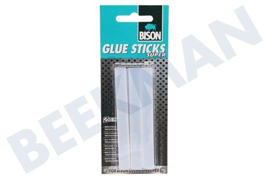 Bison  Glue Sticks Super, Transparant, 6 Patronen