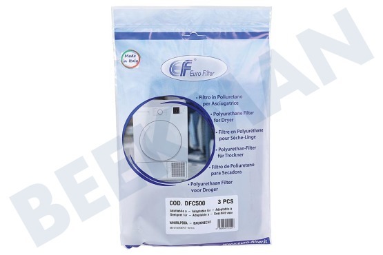 Eurofilter Wasdroger Filter schuim voor warmtewisselaar, 3 Stuks
