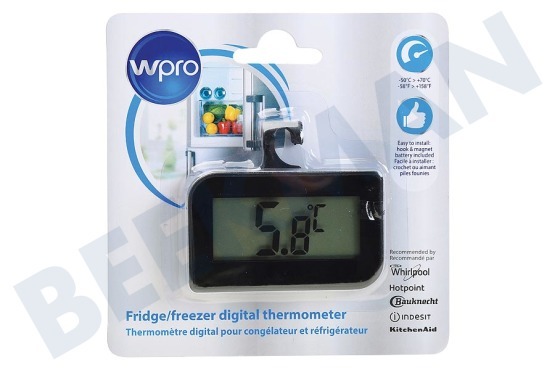 Universeel  484000008622 WPRO Digitale thermometer voor koelkast en vriezer