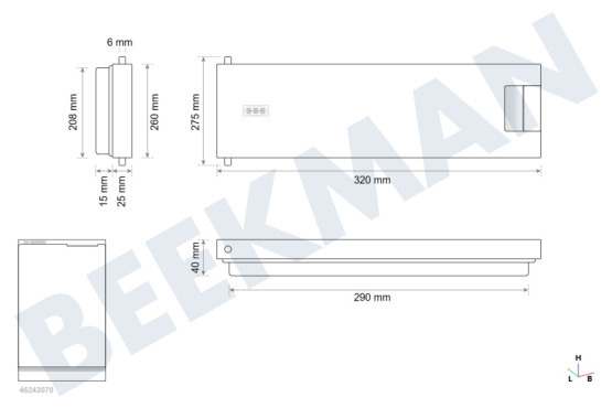 Dometic Koelkast 289042420 Deur vriesgedeelte