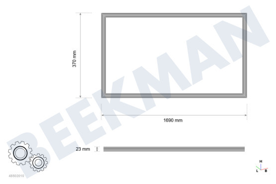 Hisense Kühlschrank Dichtungsgummi Gefrierschrank, magnetisch