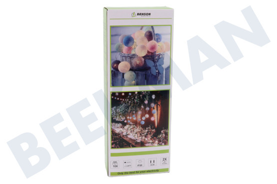 Universeel  Lichtsnoer "Cotton Ball" 10 LED