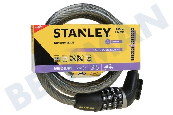 Stanley  S755-204 Stanley Fietskabel combinatieslot 180cm 12mm doorsnee