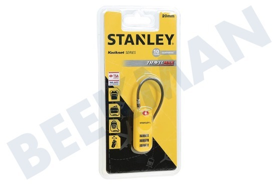 Stanley  S742-061 Stanley Hangslot 3 cijferig met stalen kabel