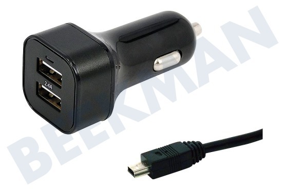 Norrod  Autolader Mini USB, Output 5V / 2,4A 100 CM