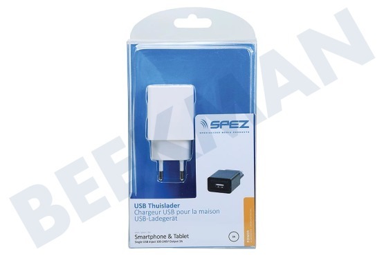Adapt  USB Thuislader USB 2A 5V Wit