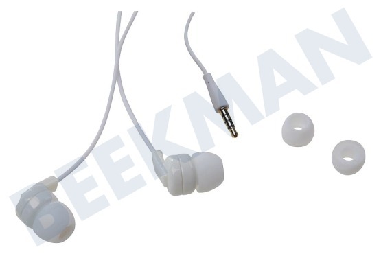 Skytex  Stereo headset In-ear met opname knop, Wit