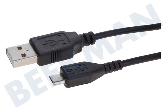 Ampe  USB Kabel Micro USB, 30cm, Zwart