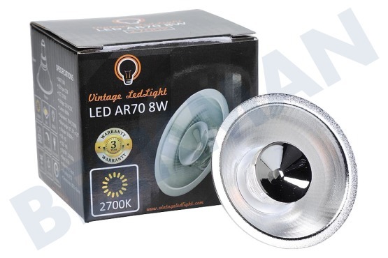 Vintage LedLight  LED AR70 B15D Dimbaar 8W 2700K 24 Graden