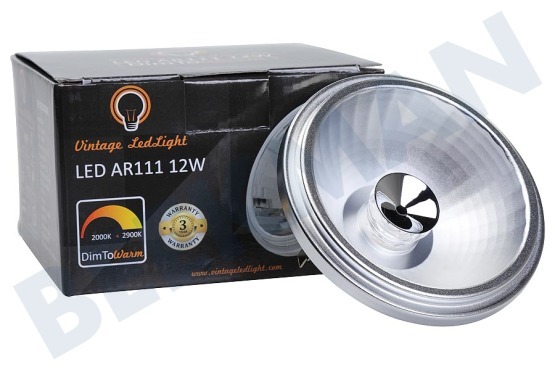 Vintage LedLight  LED AR111 G53 DimToWarm 2900-2000K 12W 35 Graden
