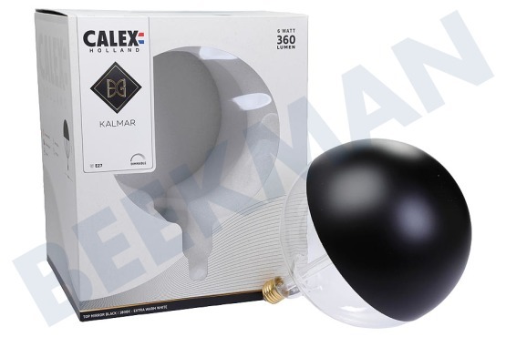 Calex  2101000200 LED XXL G200 Kopspiegel Zwart 6W E27