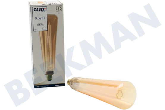 Calex  2101003800 Royal Kinna Ledlamp Goud E27 3,5W Dimbaar