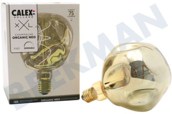 Calex  2101004400 XXL Organic Neo Champagne Ledlamp 4W 1800K Dimbaar