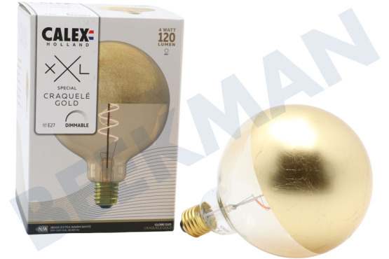 Calex  2001000700 Calex LED Volglas Filament 4W E27 Kopspiegel Craquele Go