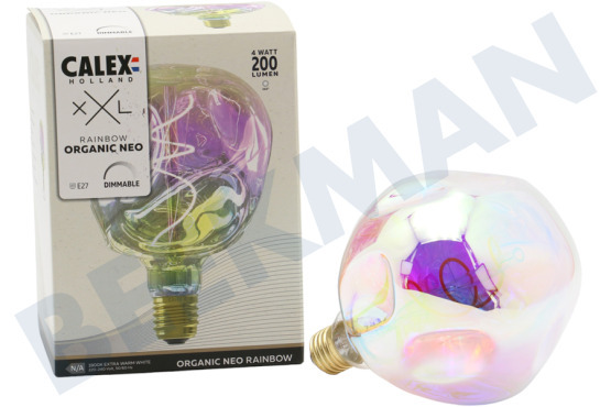 Calex  2101005100 XXL Organic Neo Rainbow Ledlamp 4W 1800K Dimbaar