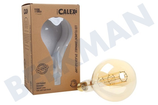 Calex  425622 Calex LED volglas LangFilament Giant Splash Goud 11W E40