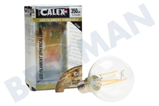 Calex  474482 Calex LED volglas Filament Kogellamp Helder 3,5W 350lm