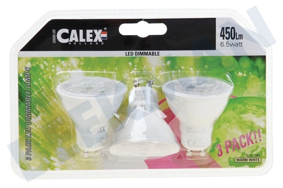 Calex  423562 Calex SMD LED lamp GU10 240V 6,5 Watt 450 Lumen 2700K