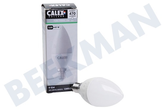Calex  1301001000 LED Kaarslamp 240V 5,8W 470lm E14 B38, 2700K
