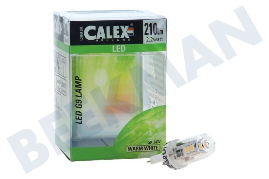 Calex  473859 Calex LED G9 240V 2,2W 210lm 3000K glas buis