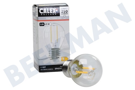 Calex  1101000900 Calex LED Volglas Filament Kogellamp 240V 2W 250lm E27