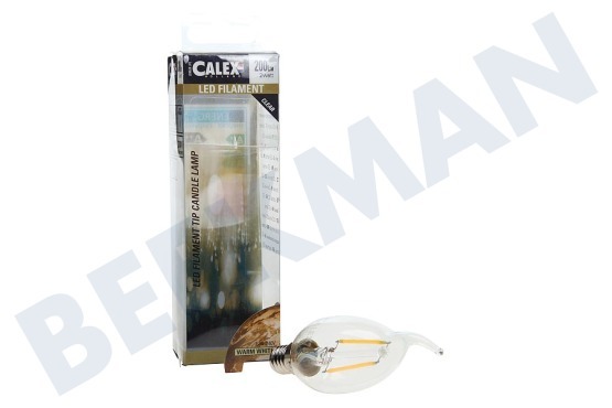 Calex  425052 Calex LED Volglas Filament Tip-Kaarslamp 2W 200lm E14