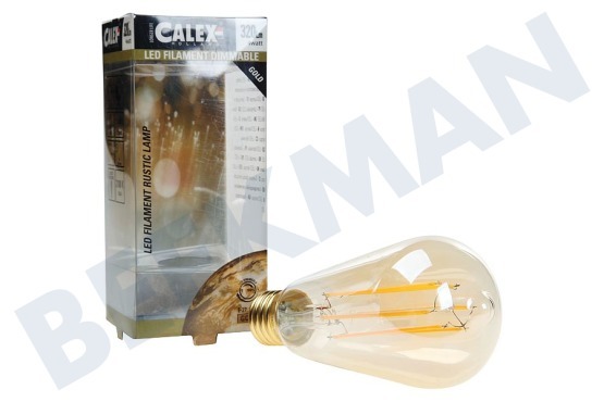 Calex  425414 Calex LED volglas Filament Rustieklamp 240V 4W 320lm E27