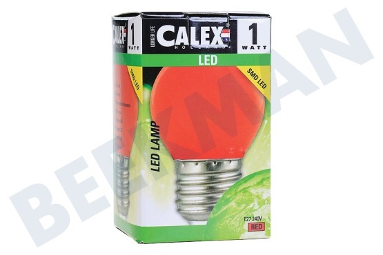 Calex  473428 Calex LED G45 220-240V 0.5-1W Rood E27
