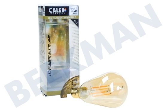 Calex  425400 Calex LED Volglas Filament 3.5W E14 Gold ST48