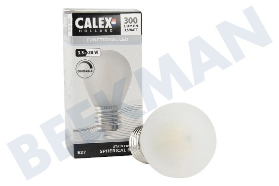 Calex  474488 Calex Volglas Filament P45 E27 3,5W Mat Dimbaar