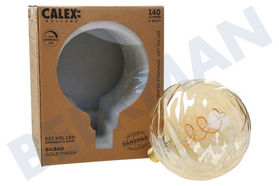 Calex  426022 Calex Bilbao Led lamp 4W E27 Goud dimbaar