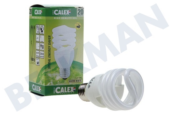 Calex  576400 Calex T2 twister spaarlamp 240V 24W E27, 2700K