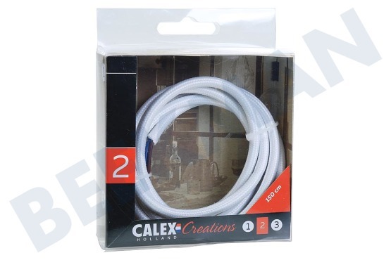 Calex  940210 Calex Textiel Omwikkelde Kabel Wit 1,5m