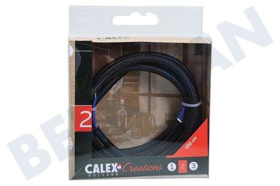 Calex  940212 Calex Textiel Omwikkelde Kabel Zwart 1,5m