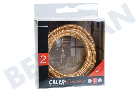 Calex  940222 Calex Textiel Omwikkelde Kabel Metallic Goud 1,5m